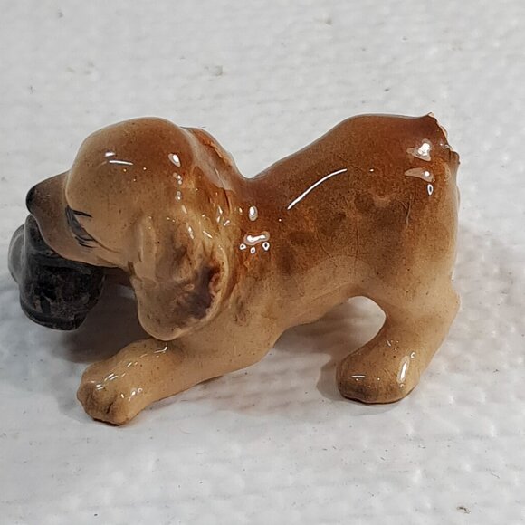 Vintage Hagen Renaker Cocker Spaniel Dog Shoe boot Figurine Miniature mini READ - Picture 4 of 9